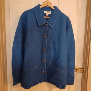 Appleseeds Wool Womens 1X Jacket Blue NEW